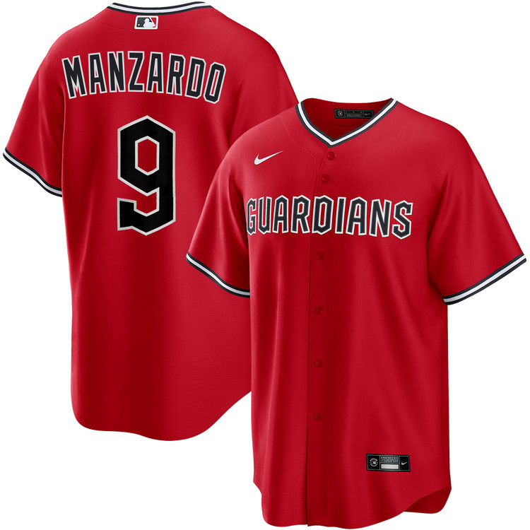 Kyle Manzardo Cleveland Guardians Alternate Red Jersey by NIKE