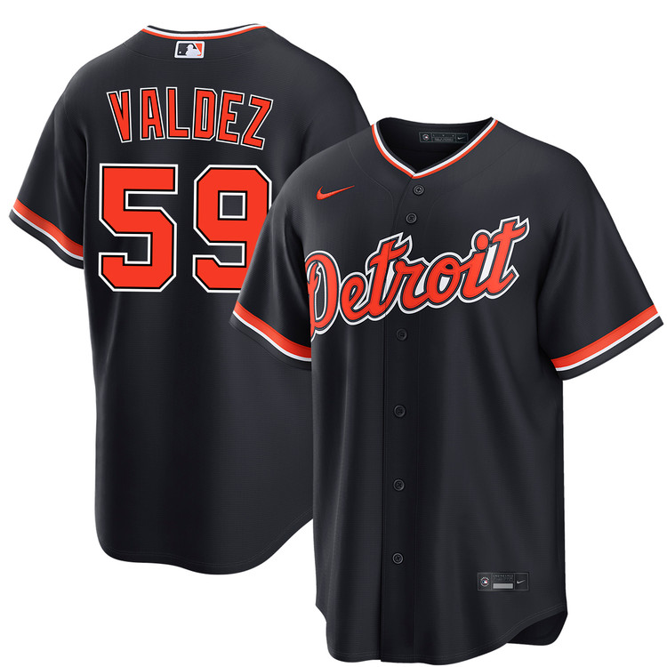 Framber Valdez Detroit Tigers Alternate Navy Jersey by NIKE