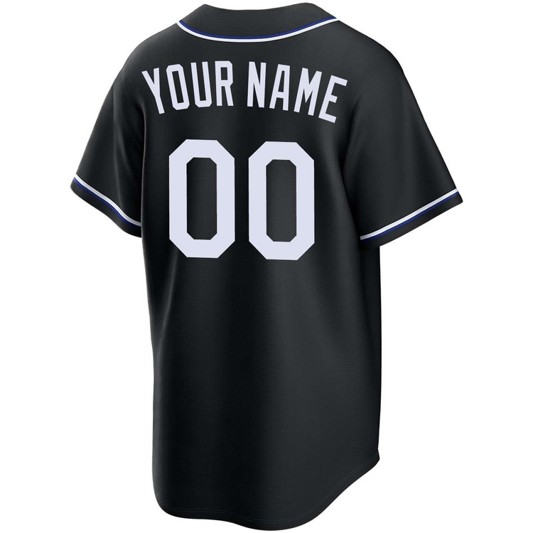 Los Angeles Dodgers Personalized Black Carbon Jersey by NIKE