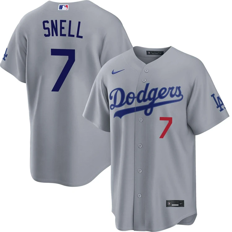 Blake Snell Los Angeles Dodgers Road Stadium Jersey by NIKE