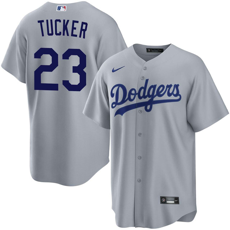 Nike MLB Dodgers ユニフォーム グレー Kyle Tucker Los Angeles Dodgers 2026 Road Jersey by NIKE