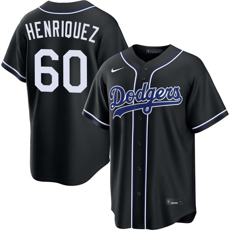 Edgardo Henriquez Los Angeles Dodgers Black Carbon Jersey by NIKE
