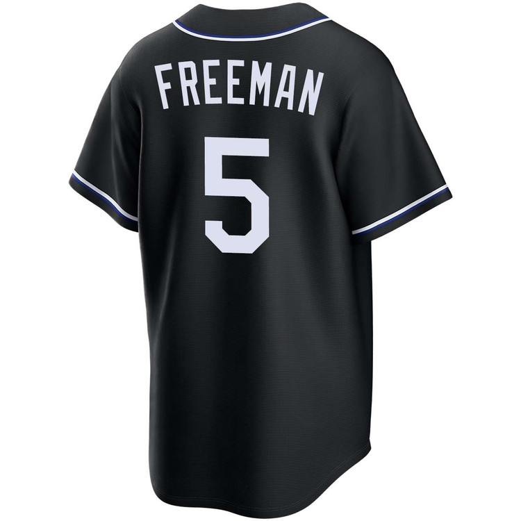 Freddie Freeman Los Angeles Dodgers Black Carbon Jersey by NIKE
