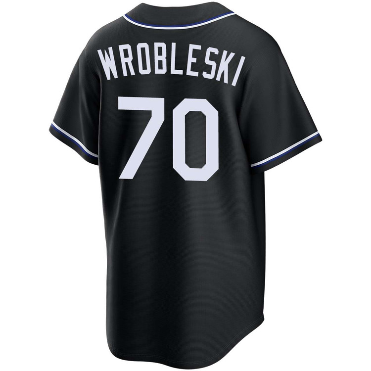 Justin Wrobleski Los Angeles Dodgers Black Carbon Jersey by NIKE