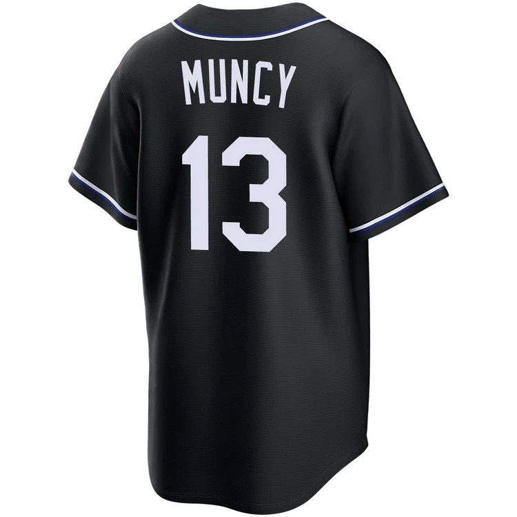 Max Muncy Los Angeles Dodgers Black Carbon Jersey by NIKE