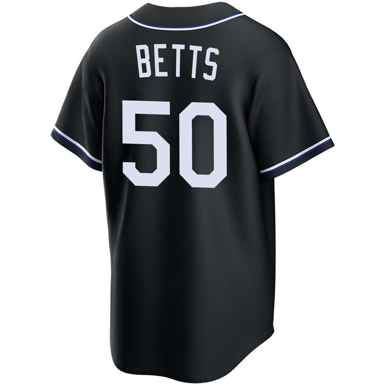 Mookie Betts Los Angeles Dodgers Black Carbon Jersey by NIKE