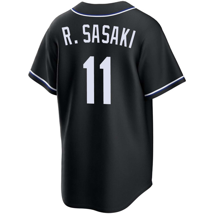 Roki Sasaki Los Angeles Dodgers Black Carbon Jersey by NIKE