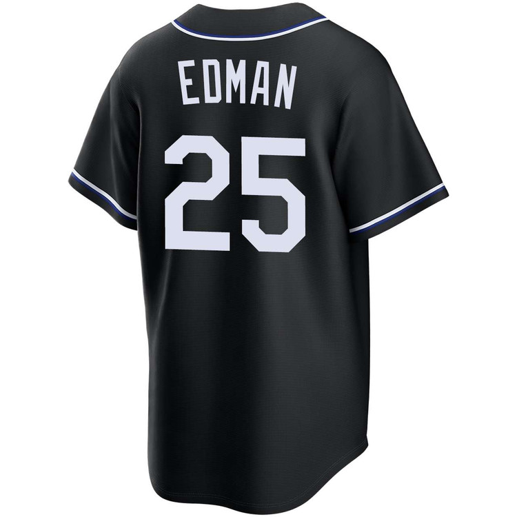 Tommy Edman Los Angeles Dodgers Black Carbon Jersey by NIKE
