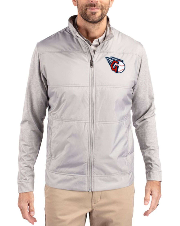 Cleveland Guardians Polished Stealth Hybrid Quilted Windbreaker