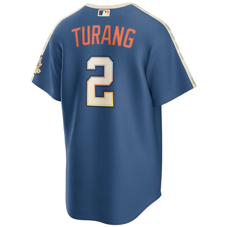 Brice Turang Milwaukee Brewers Mineral Blue 2026 City Connect