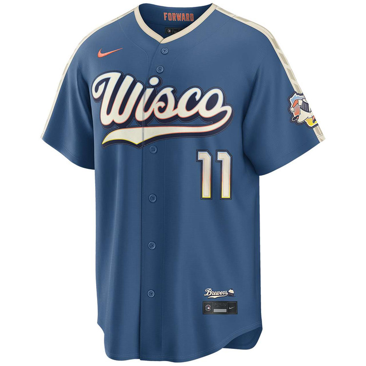 Jackson Chourio Milwaukee Brewers Mineral Blue 2026 City Connect