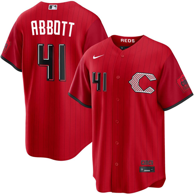 Rawlings Cincinnati Reds ユニフォーム 40 Andrew Abbott Cincinnati Reds Red 2026 City Connect Limited Jersey