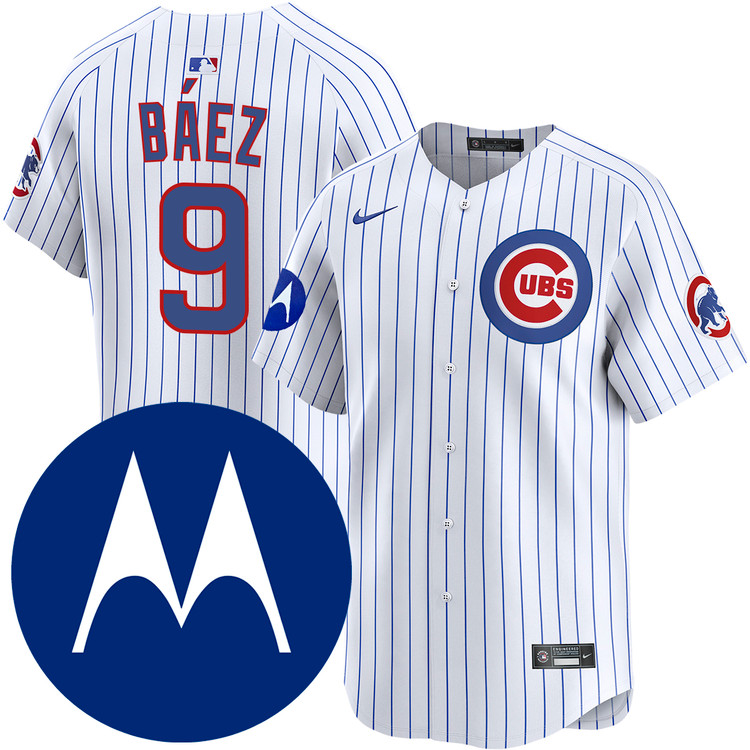 Javier Báez Chicago Cubs Home Limited Motorola Patch Jersey by