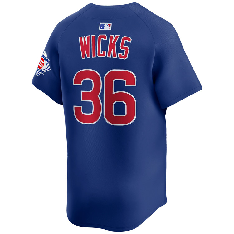 Jordan Wicks Chicago Cubs Alternate Royal 150th Anniversary