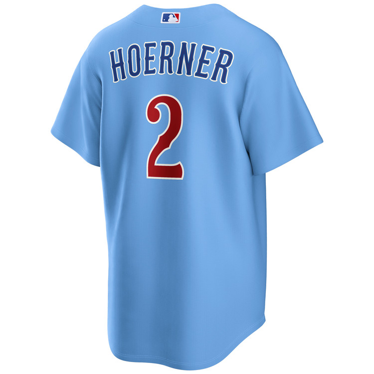 Nico Hoerner Chicago Cubs Alternate Blues Jersey by NIKE