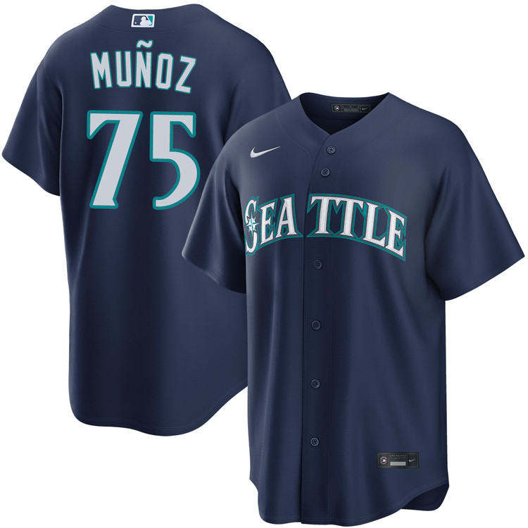 Andrés Muñoz Seattle Mariners Navy Road Jersey by NIKE® | Official