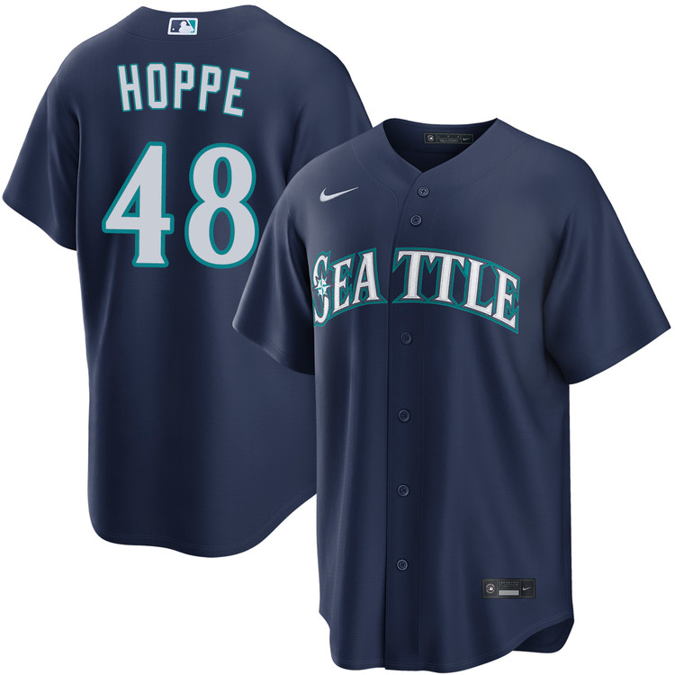 MLB Seattle Mariners ユニフォーム Alex Hoppe Seattle Mariners Navy Road Jersey by NIKE® | Official MLB®