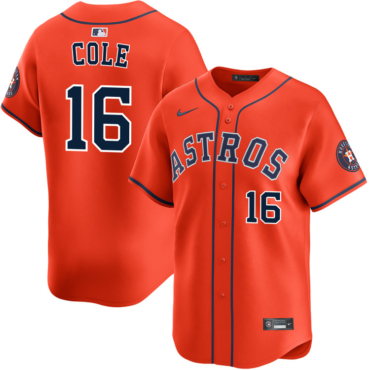 Zach Cole Houston Astros Alternate Orange Limited Jersey by NIKE
