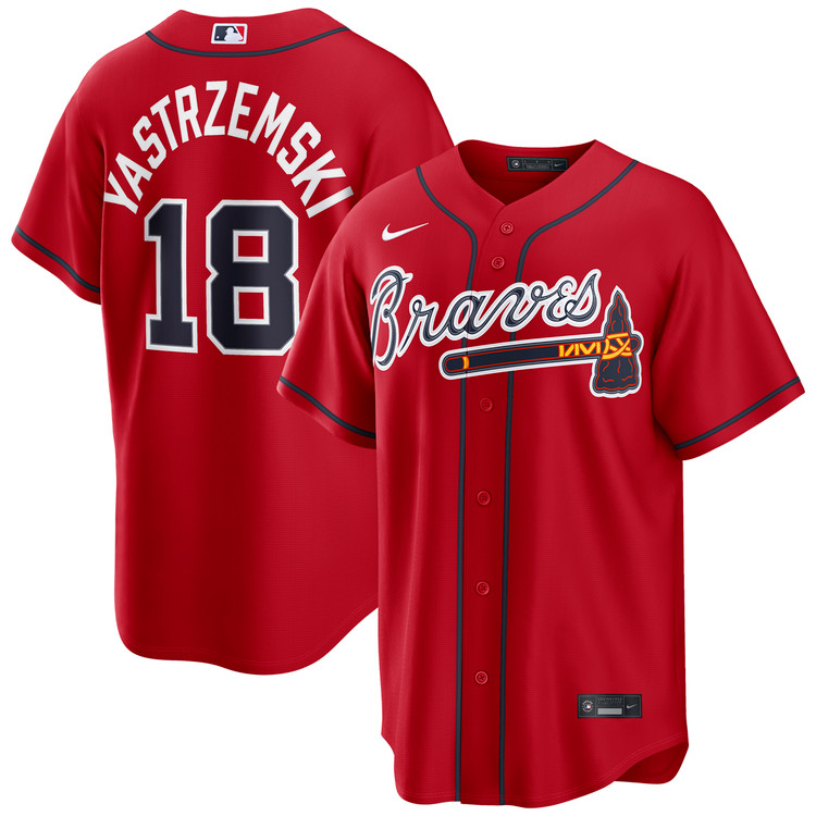 Mike Yastrzemski Atlanta Braves Alternate Red Jersey by NIKE