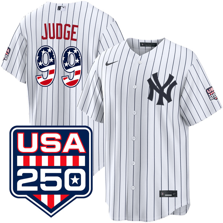Aaron Judge New York Yankees USA 250 Fourth of July Home Jersey by