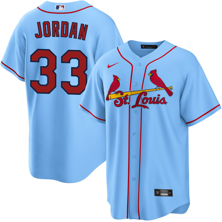 Blaze Jordan St. Louis Cardinals Alternate Light Blue Jersey by