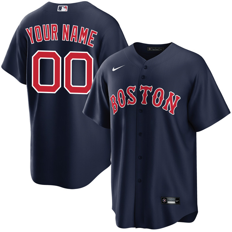 Boston Red Sox Personalized Alternate Navy Jersey by NIKE