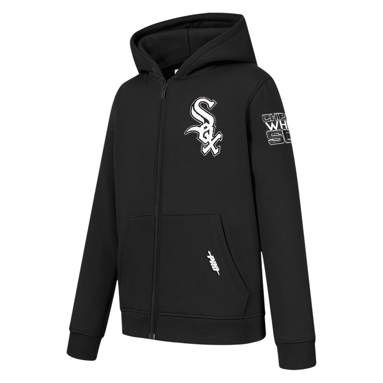 Chicago White Sox ナイロンピステ XL 黒 グレー 白 MLB Chicago White Sox Boy's Classic Chenille Full Zip Hoodie by Pro