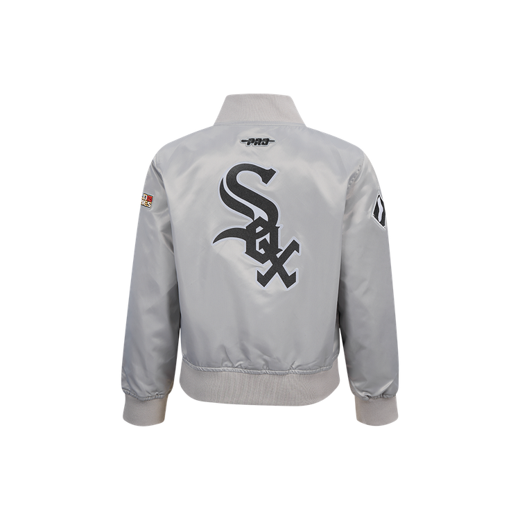 Chicago White Sox Boy's Silver Classic Chenille Satin Jacket by
