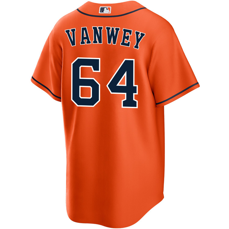 Logan VanWey Houston Astros Alternate Orange Jersey by NIKE