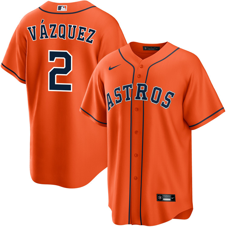 Christian Vázquez Houston Astros Alternate Orange Jersey by NIKE