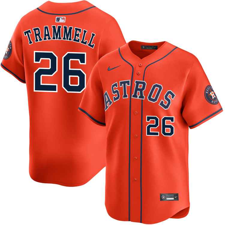 アストロドーム Taylor Trammell Houston Astros Alternate Orange Limited Jersey by