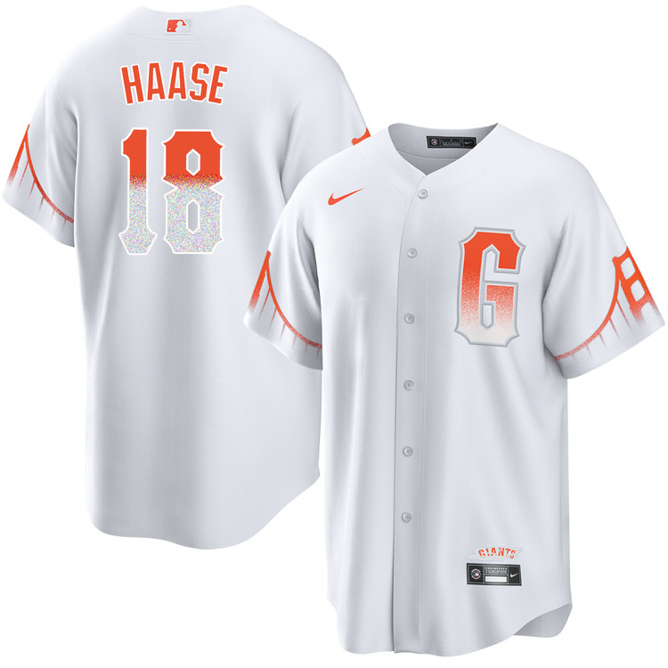 Eric Haase San Francisco Giants White City Connect Jersey by NIKE