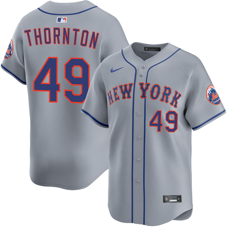 QPR ターラブト ユニフォーム XL Zach Thornton New York Mets Road Gray Limited Jersey by NIKE