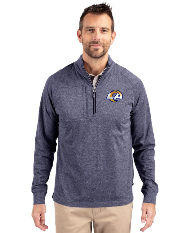 トップス R.A.M Los Angeles Rams Adapt Soft Knit Stretch Heathered Quarter Zip