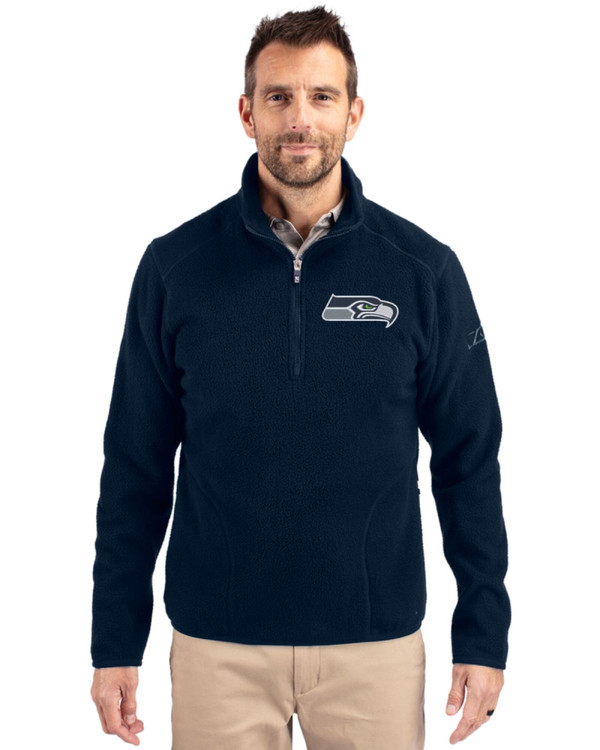 Seattle Seahawks Cascade Epic Comfort Sherpa Fleece Quarter Zip