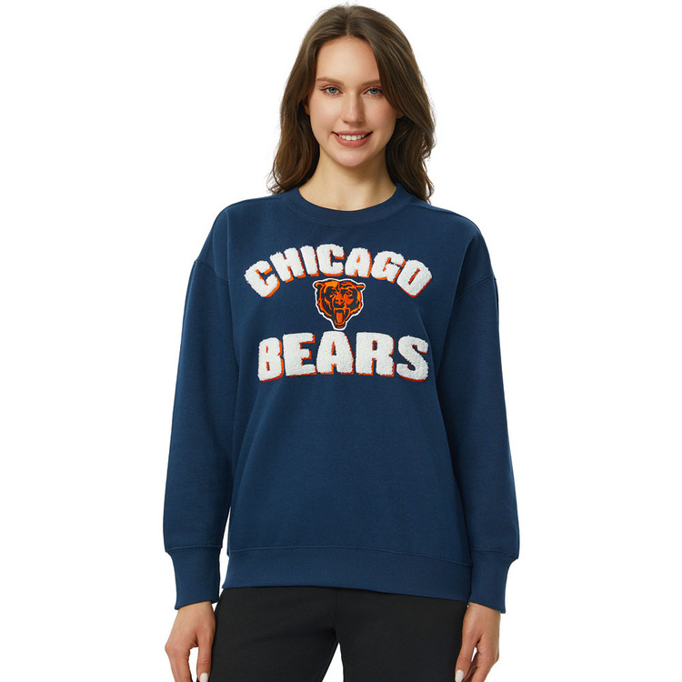 Chicago Bears Ladies' Ascent Long Sleeve Chenille Crewneck