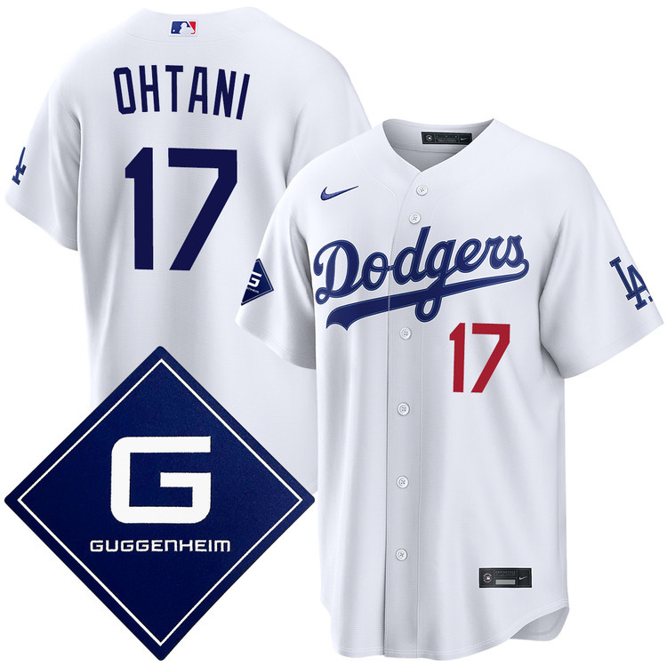 R*様 【新品】Los Angeles Dodgers Nike ユニフォーム日 Shohei Ohtani Los Angeles Dodgers Home Guggenheim Patch Stadium