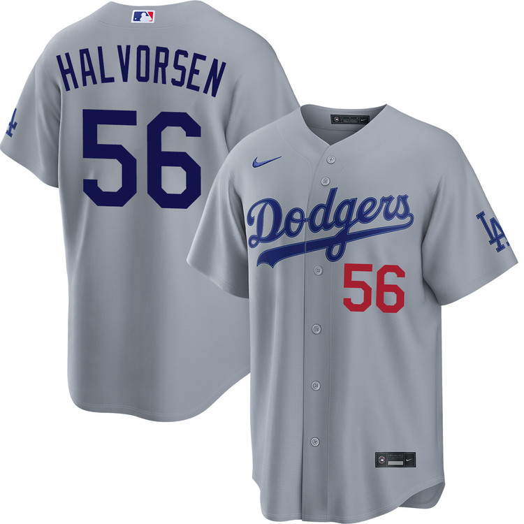 Seth Halvorsen Los Angeles Dodgers Road Stadium Jersey by NIKE