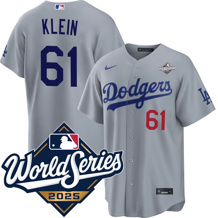 Will Klein Los Angeles Dodgers Road World Series Stadium Jersey by