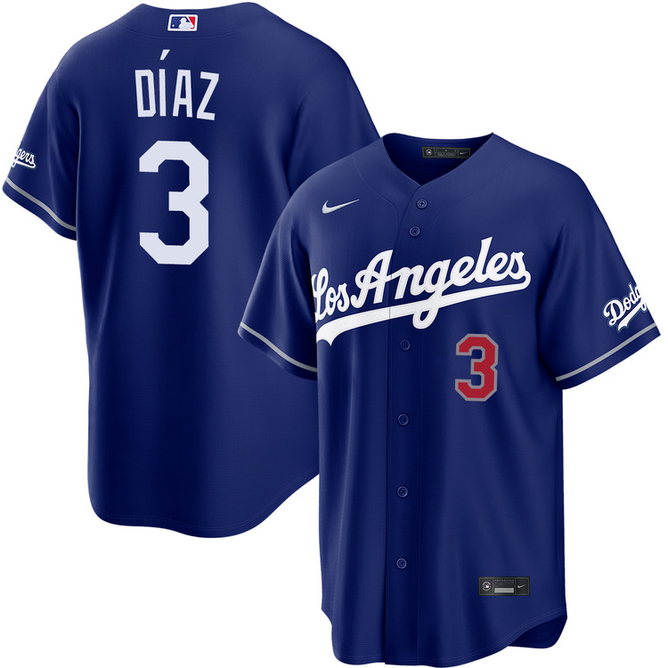 Nike Los Angeles Dodgers ユニフォーム XXL Edwin Díaz Los Angeles Dodgers Alternate Royal Stadium Jersey by