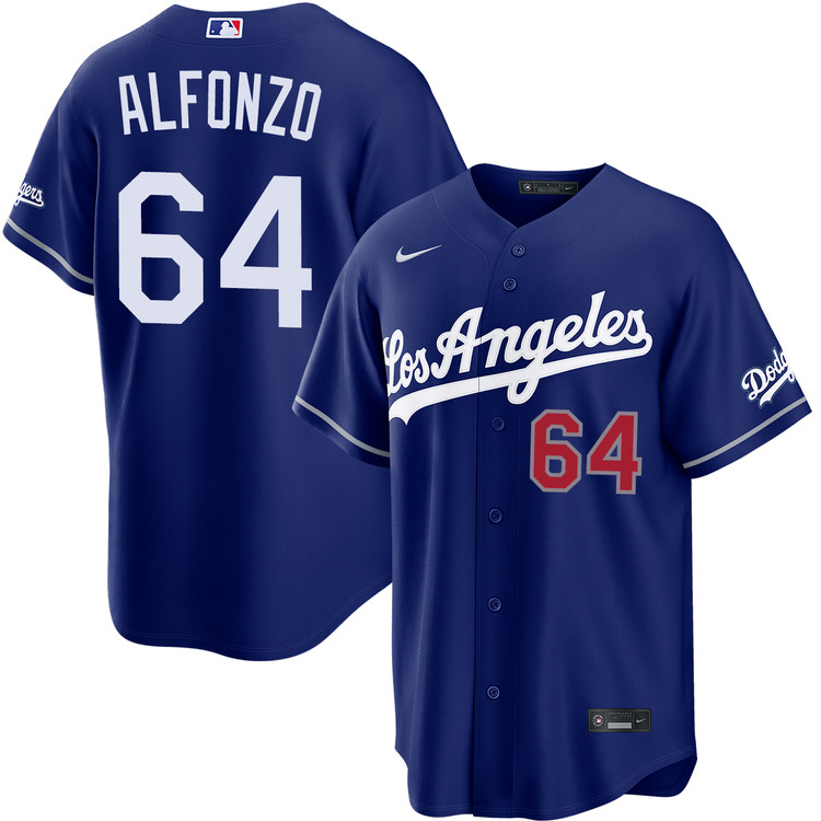 Eliezer Alfonzo Los Angeles Dodgers Alternate Royal Stadium Jersey