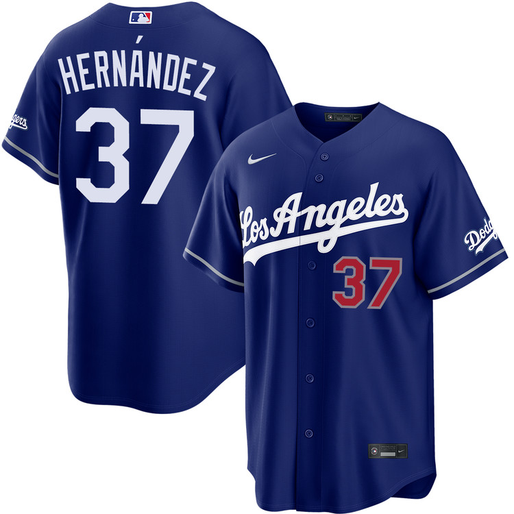 【現地公式店購入】 Nike Dodgers Hernández ユニフォーム Teoscar Hernández Los Angeles Dodgers Alternate Royal Stadium