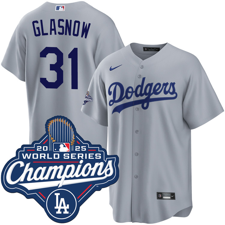 Nike MLB Dodgers 31 ユニフォーム　② Tyler Glasnow Los Angeles Dodgers Road World Series Champions