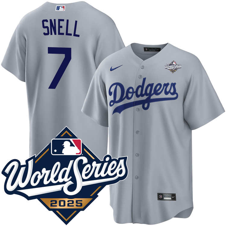 こ*う様 Blake Snell Dodgers ボブルヘッド 2025 Blake Snell Los Angeles Dodgers Road World Series Jersey by NIKE