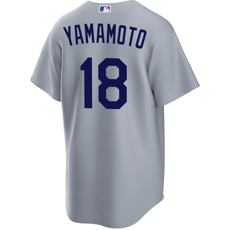 Yoshinobu Yamamoto Los Angeles Dodgers Road World Series Jersey by