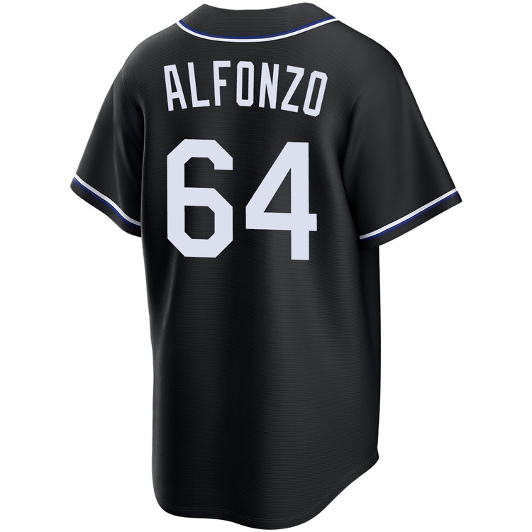 Eliezer Alfonzo Los Angeles Dodgers Black Carbon Jersey by NIKE