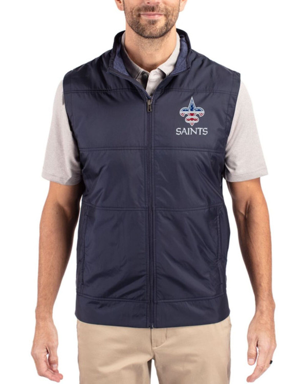 New Orleans Saints Americana Stealth Hybrid Quilted Windbreaker