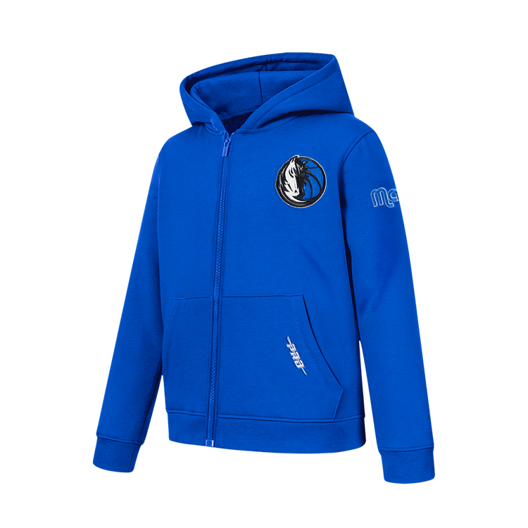 Dallas Mavericks Royal Blue Classic Big Boy's Fleece Full Zip