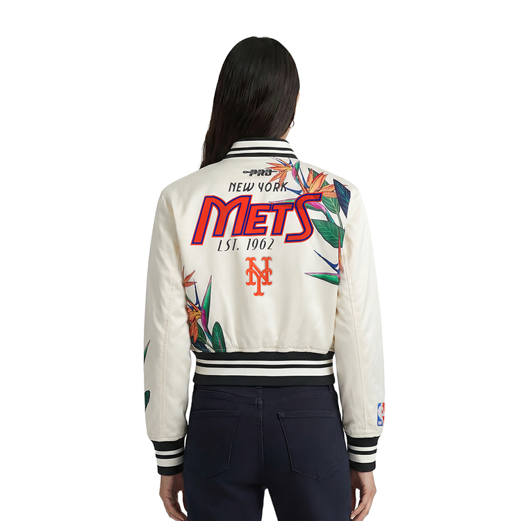 【新品未使用】AMATERAS oriental satin jacket New York Mets Eggshell/Black Paradise Women's Satin Jacket | Pro