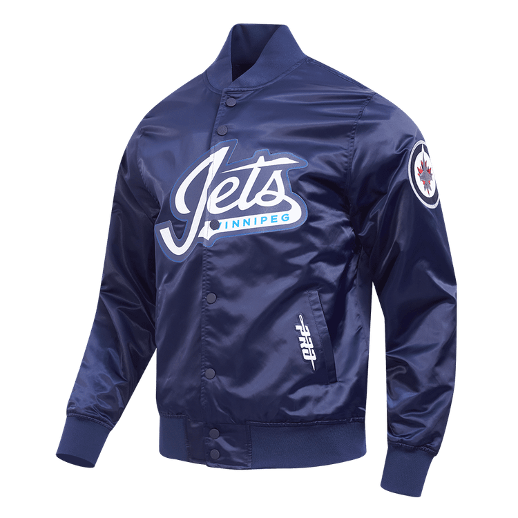 Winnipeg Jets Navy Classic Satin Men's Jacket | Official NHL®